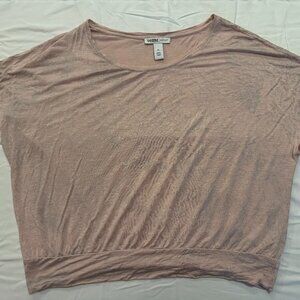 White House Black Market pale pink with silver design size XL.